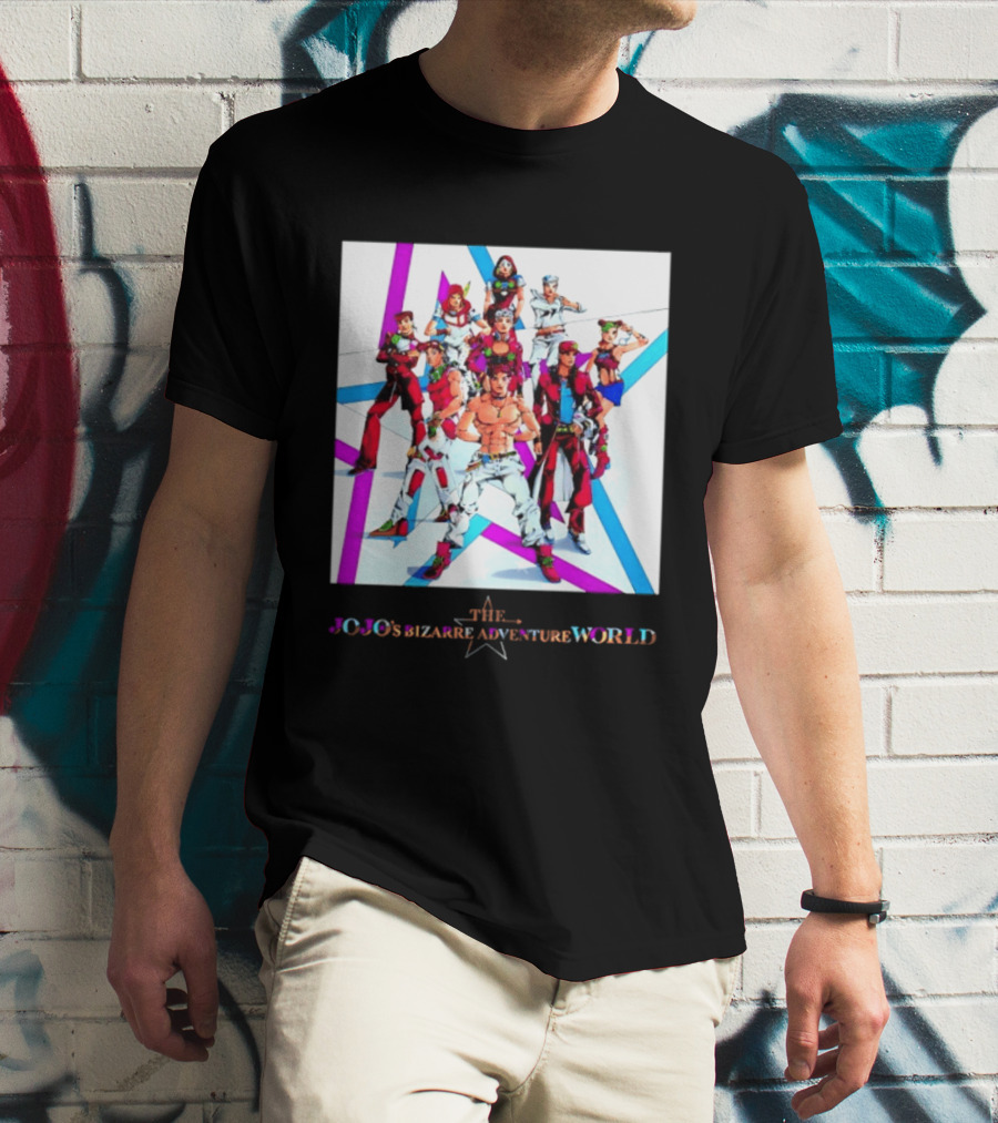 The JoJo's Bizarre Adventure World Anime Characters Ensemble T-Shirt