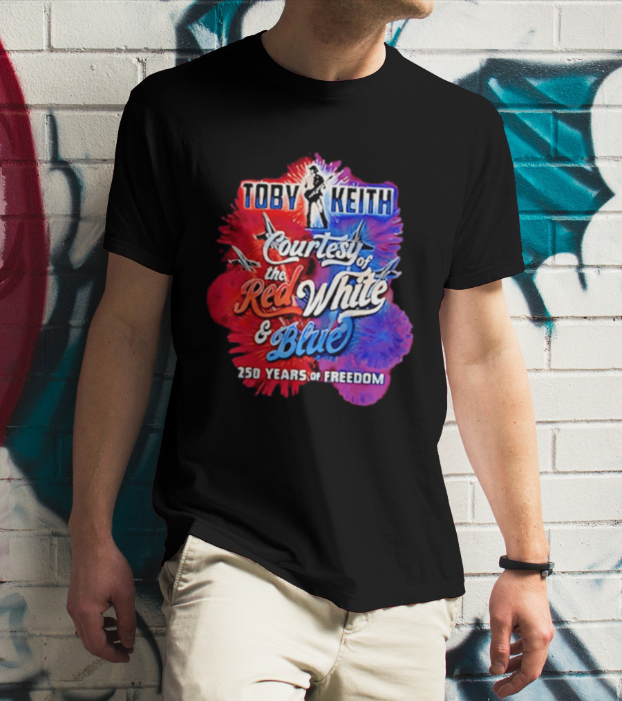 Toby Keith Courtesy Of The Red White And Blue 250 Years Of Freedom Jets T-Shirt