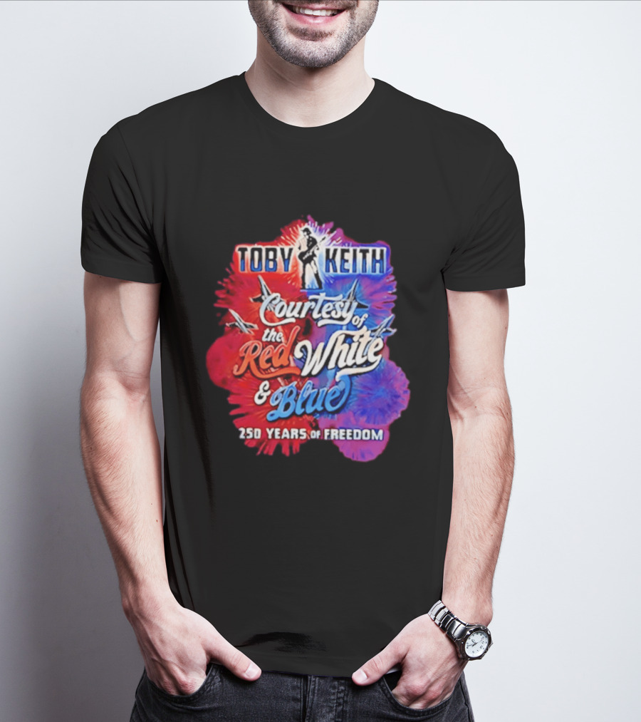 Toby Keith Courtesy Of The Red White And Blue 250 Years Of Freedom Jets T-Shirt