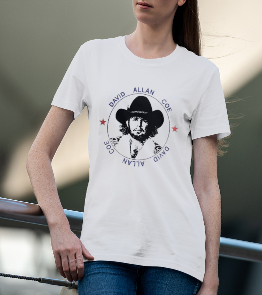 David Allan Coe DAC 18 X Rated Hits Outlaw Country Music Cowboy Hat Stars T-Shirt