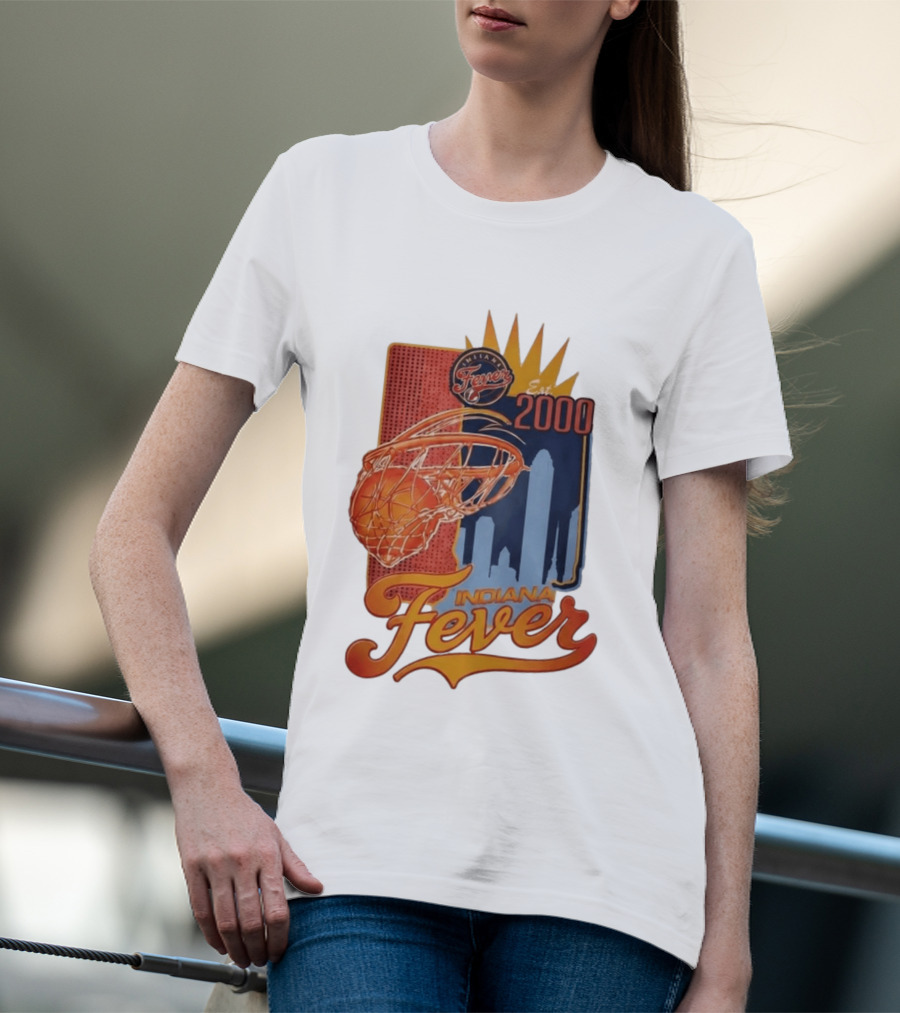 Indiana Fever Est 2000 Basketball Skyline T-Shirt