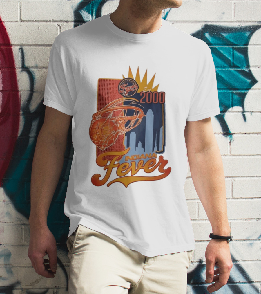 Indiana Fever Est 2000 Basketball Skyline T-Shirt