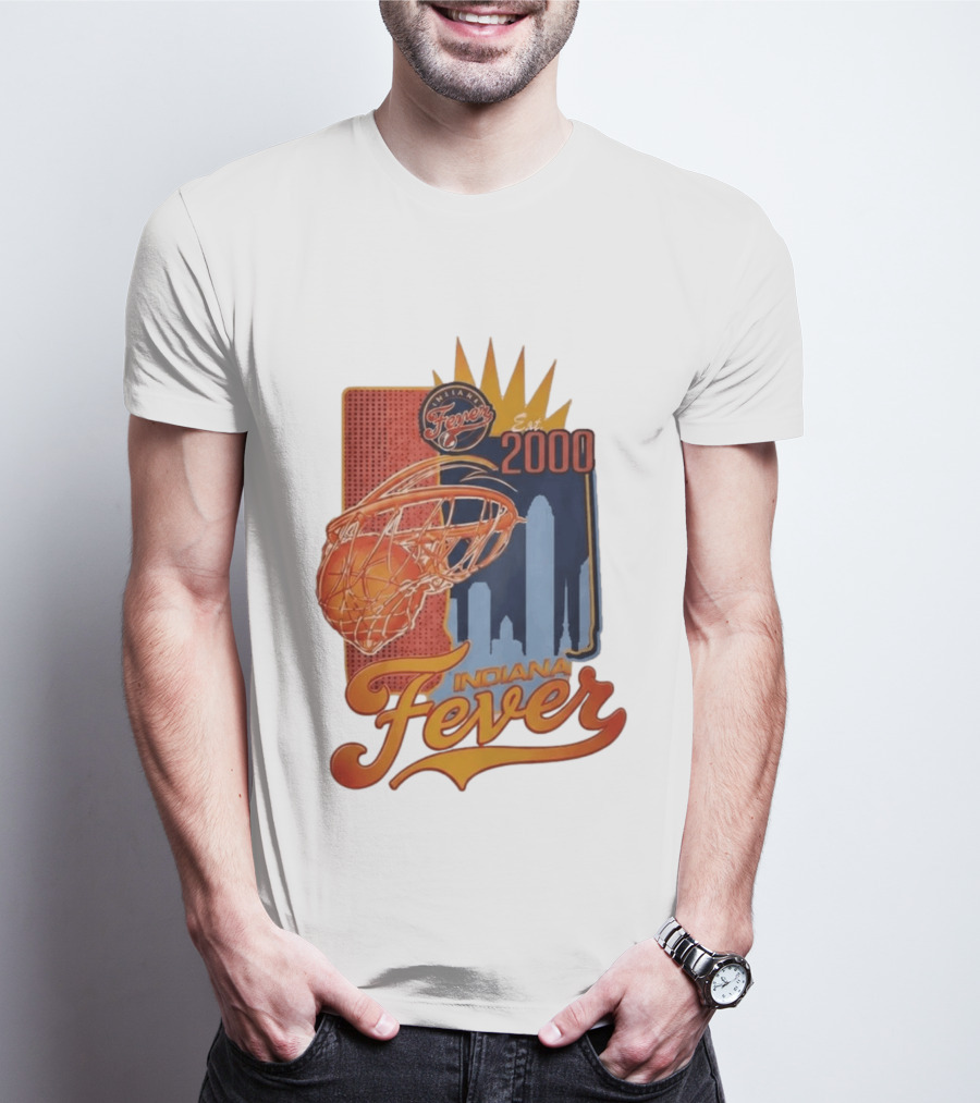 Indiana Fever Est 2000 Basketball Skyline T-Shirt