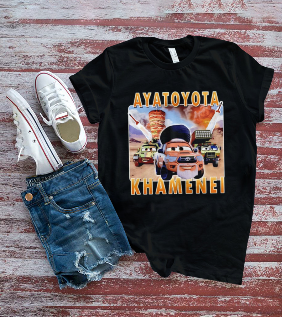 Ayatoyota Khamenei Toyota Ayatollah Car Rockets Desert Helicopter T-Shirt