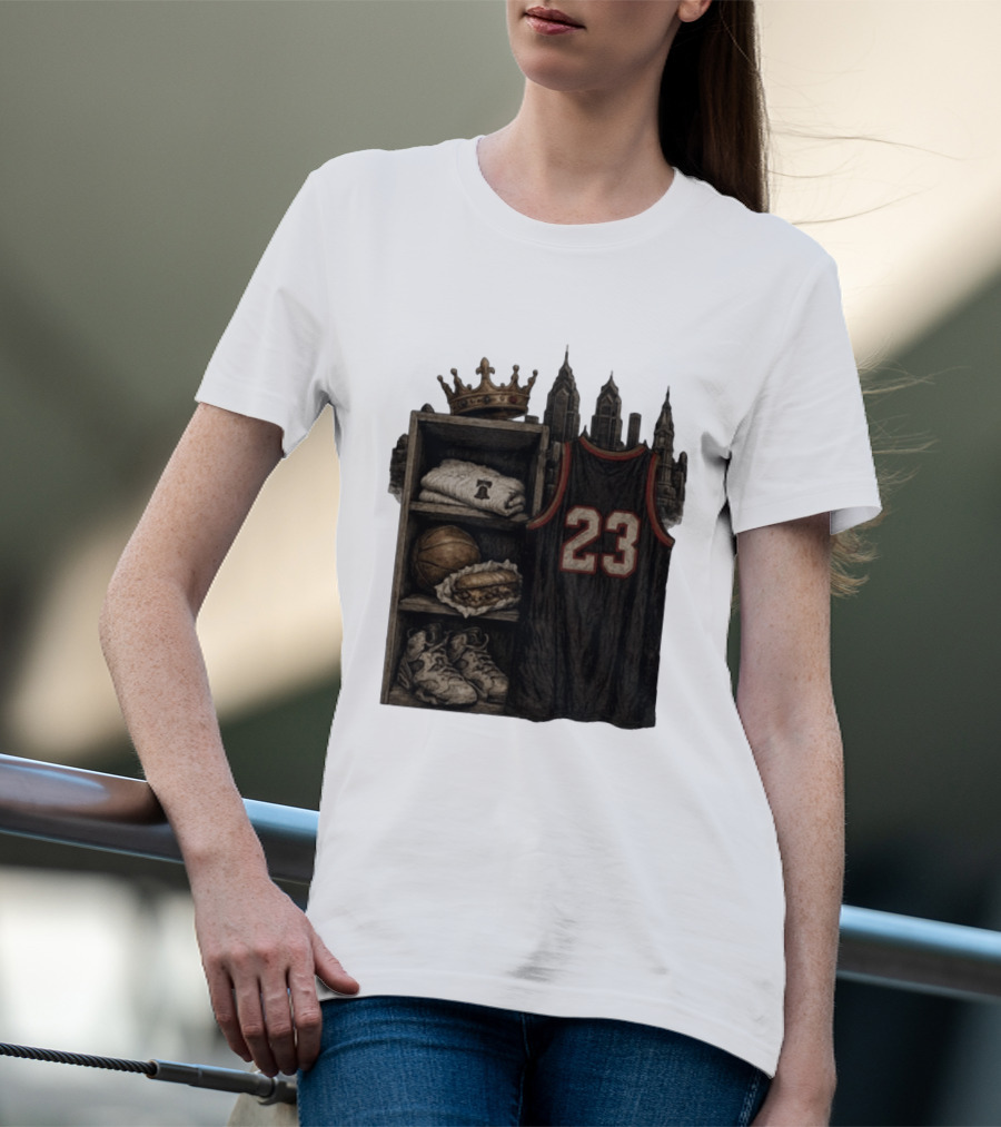 Lebron James King 23 Basketball Jersey Crown City Sports Locker T-Shirt