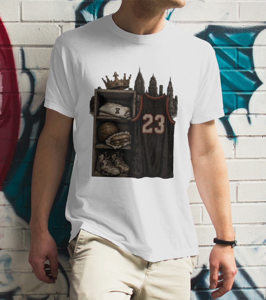 Lebron James King 23 Basketball Jersey Crown City Sports Locker T-Shirt