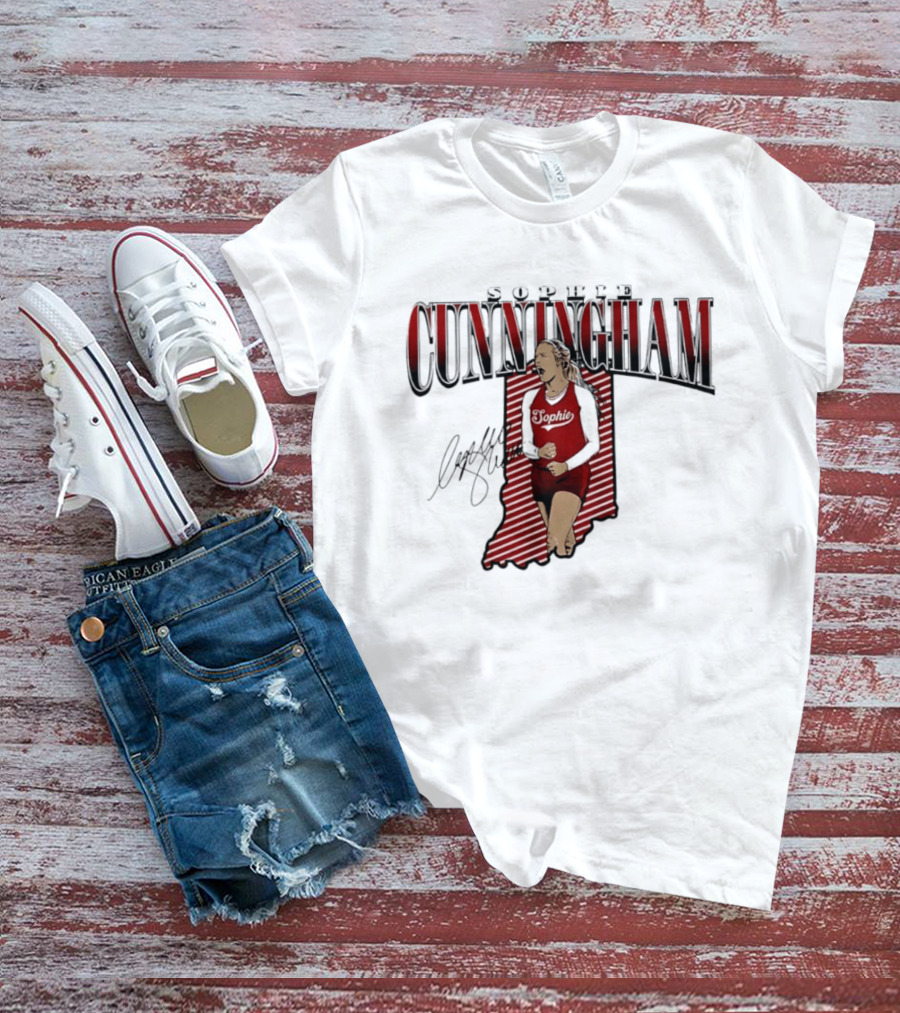 Sophie Cunningham Indiana State WNBA Fever Star Signature 2026 T-Shirt
