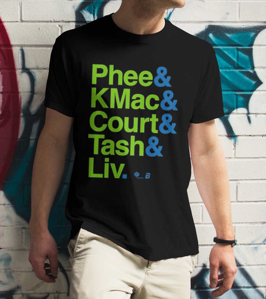 Minnesota Women's Basketball Phee & Kmac & Court & Tash & Liv Ampersand Stars 2026 T-Shirt