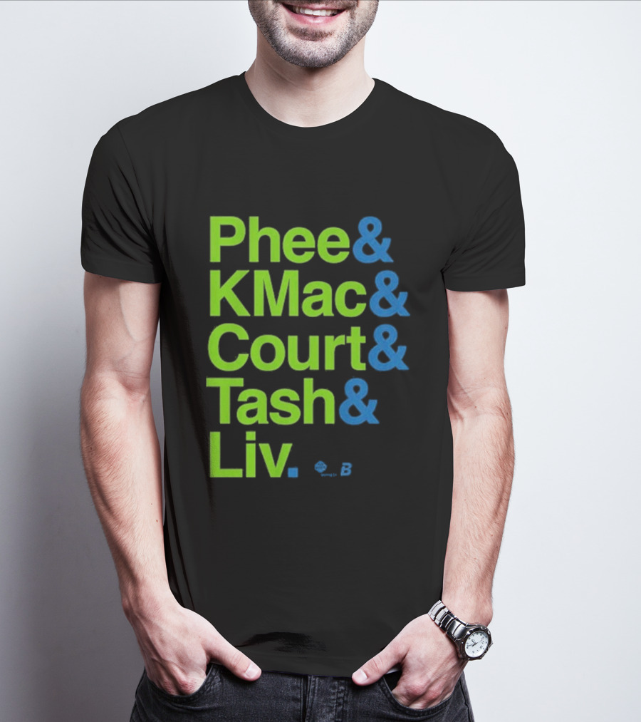 Minnesota Women's Basketball Phee & Kmac & Court & Tash & Liv Ampersand Stars 2026 T-Shirt
