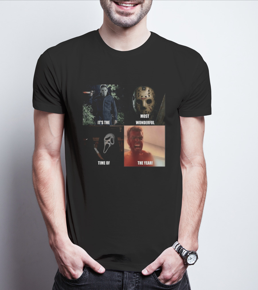Halloween Horror Icons It's The Most Wonderful Time Of The Year T-Shirt