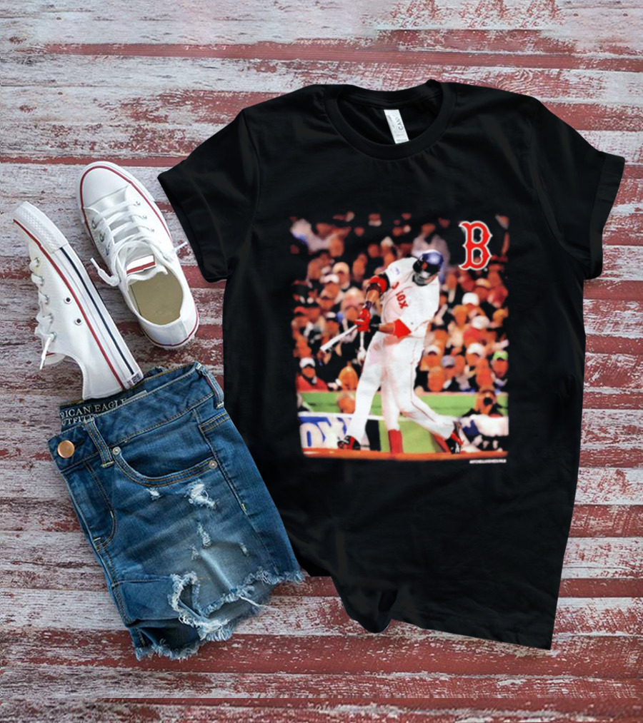 Boston Red Sox David Ortiz Iconic Swing Moment T-Shirt