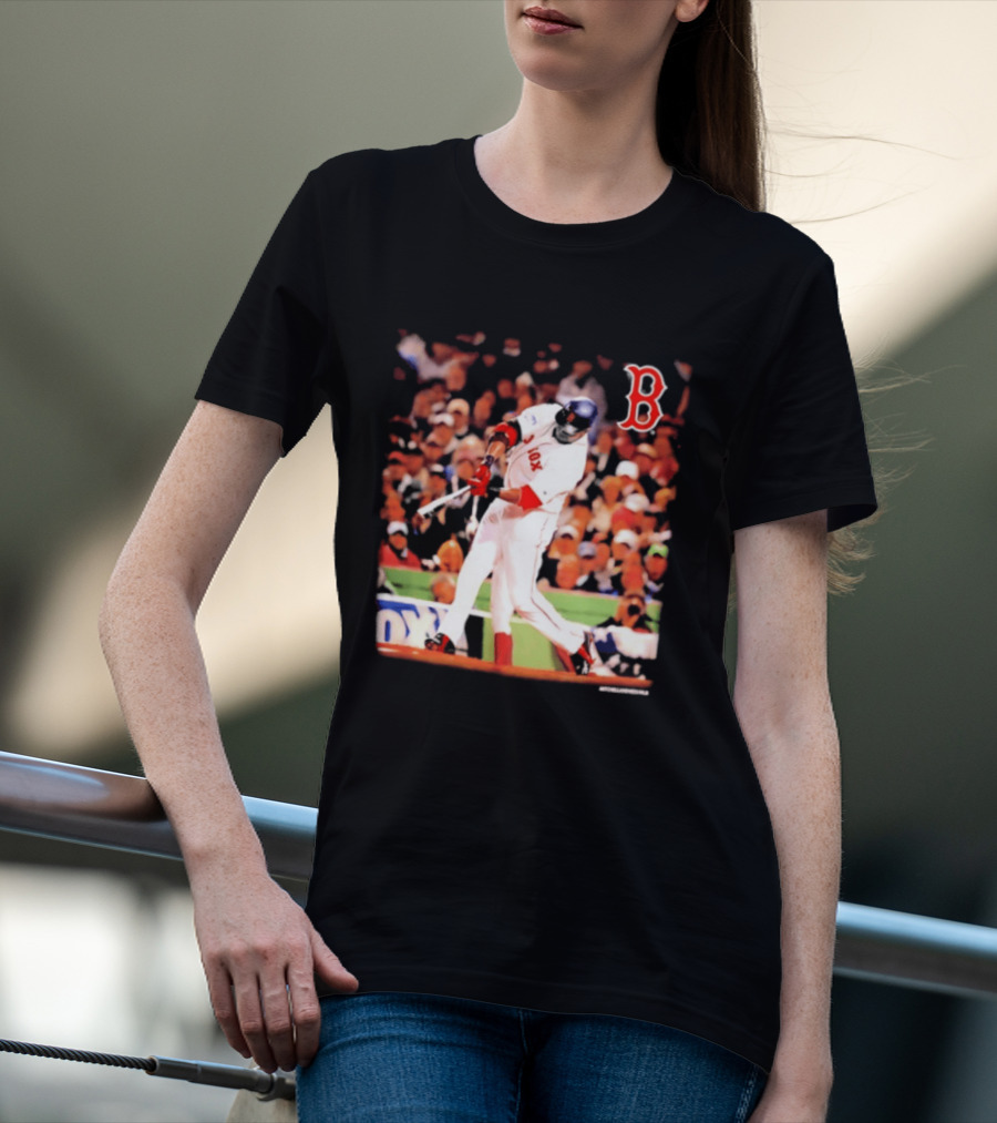 Boston Red Sox David Ortiz Iconic Swing Moment T-Shirt