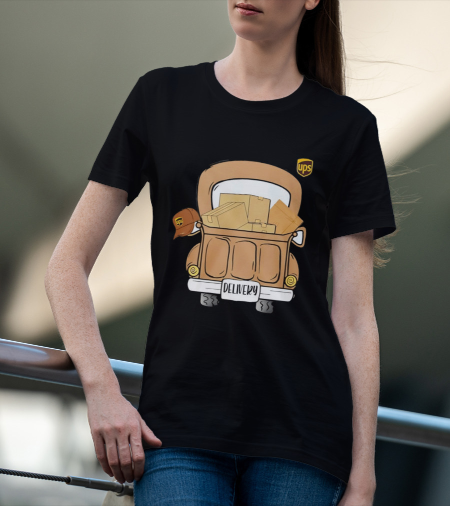 UPS Delivery Truck With Packages And Hat T-Shirt