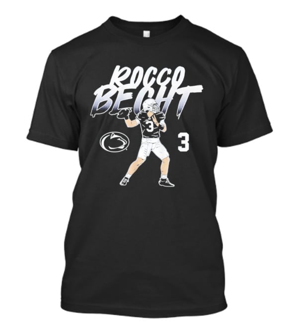 Rocco Becht Number 3 Penn State Football Pose Star T-Shirt
