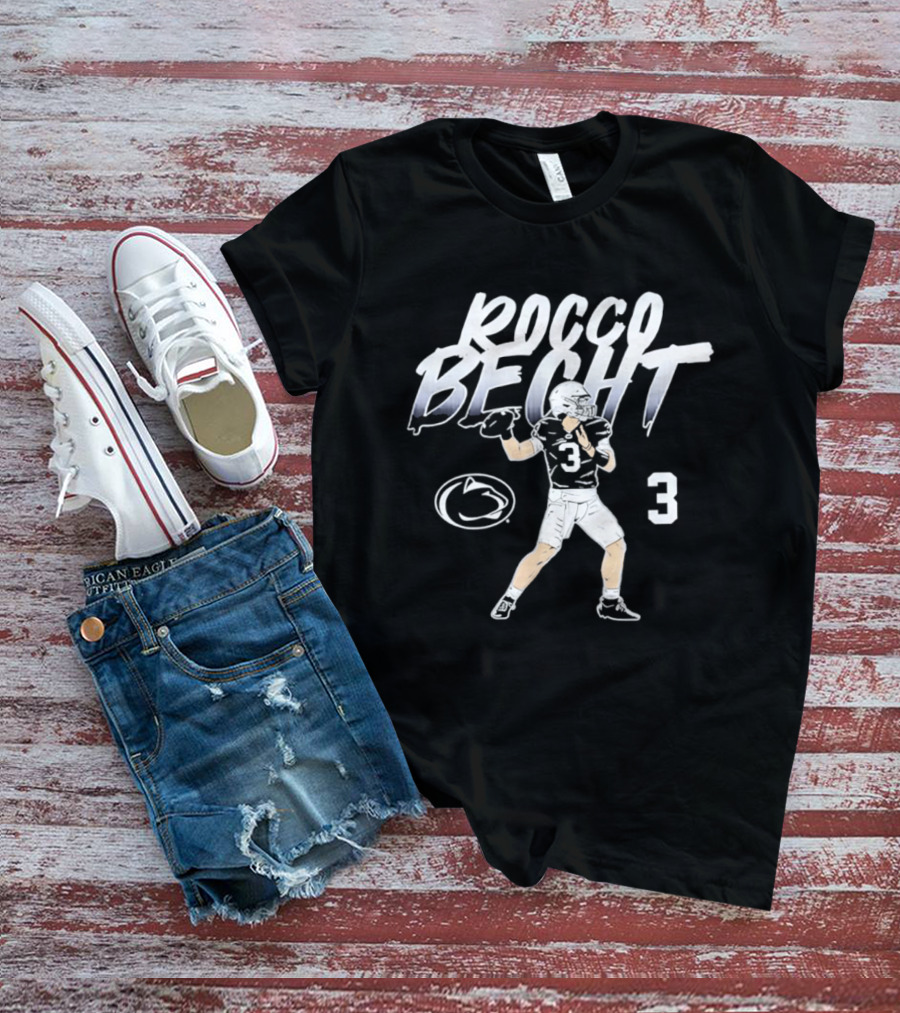 Rocco Becht Number 3 Penn State Football Pose Star T-Shirt