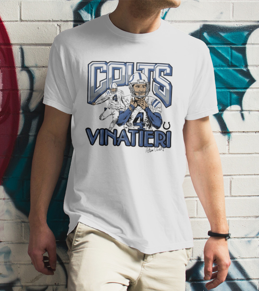 Indianapolis Colts Adam Vinatieri Football Number 4 Fan Gear T-Shirt