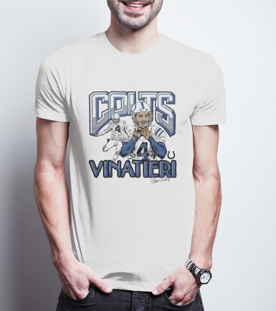 Indianapolis Colts Adam Vinatieri Football Number 4 Fan Gear T-Shirt