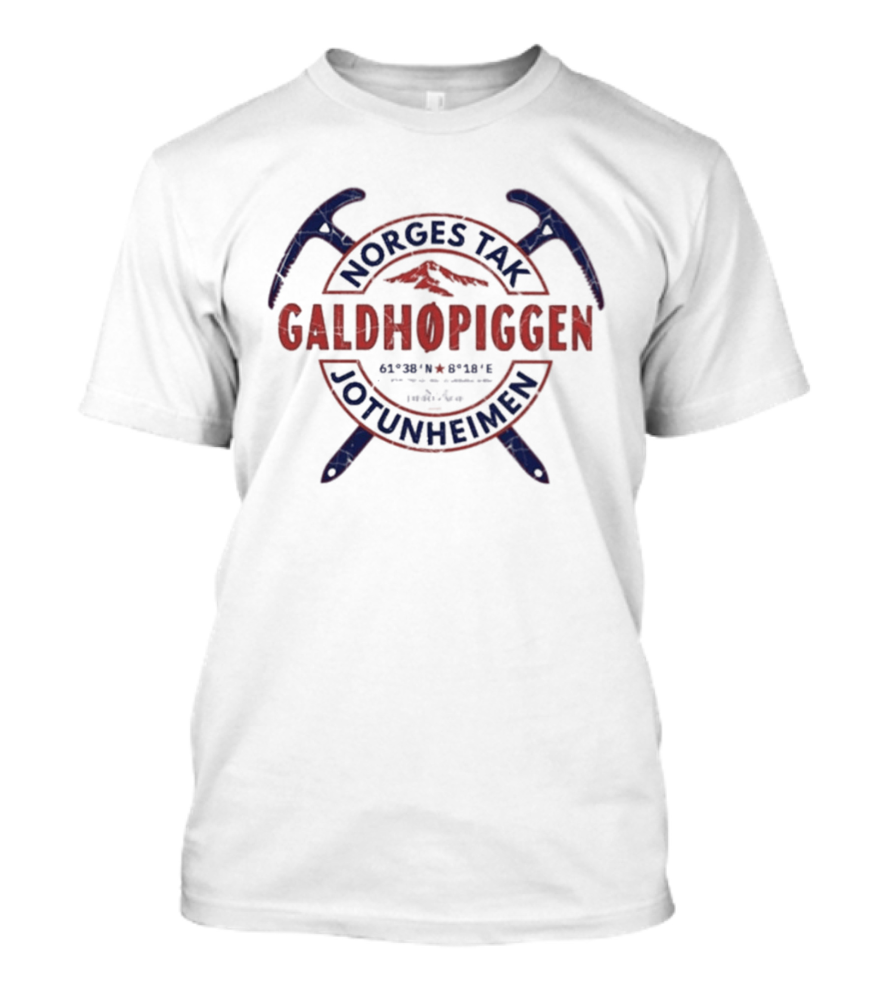 Norges Tak Galdhøpiggen Jotunheimen Norway Mountain Climbing T-Shirt