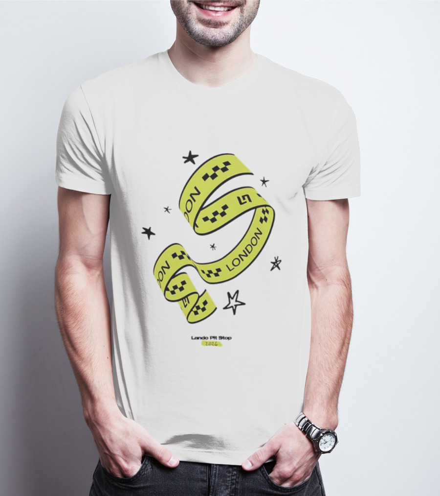 Lando Pit Stop 2026 London Racing Ribbon Stars T-Shirt