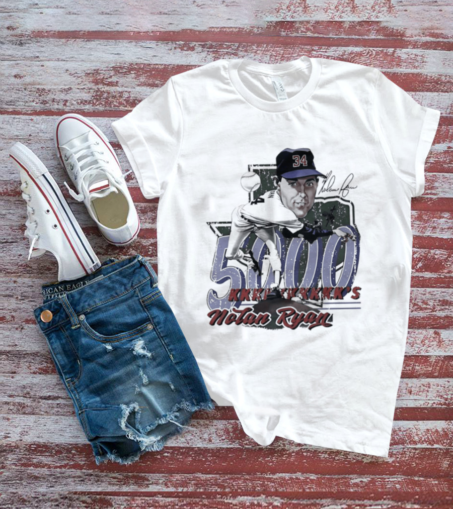Nolan Ryan 5000 Strikeouts Texas Rangers Bruce Stark T-Shirt