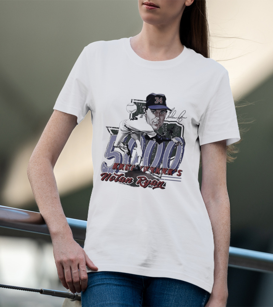 Nolan Ryan 5000 Strikeouts Texas Rangers Bruce Stark T-Shirt
