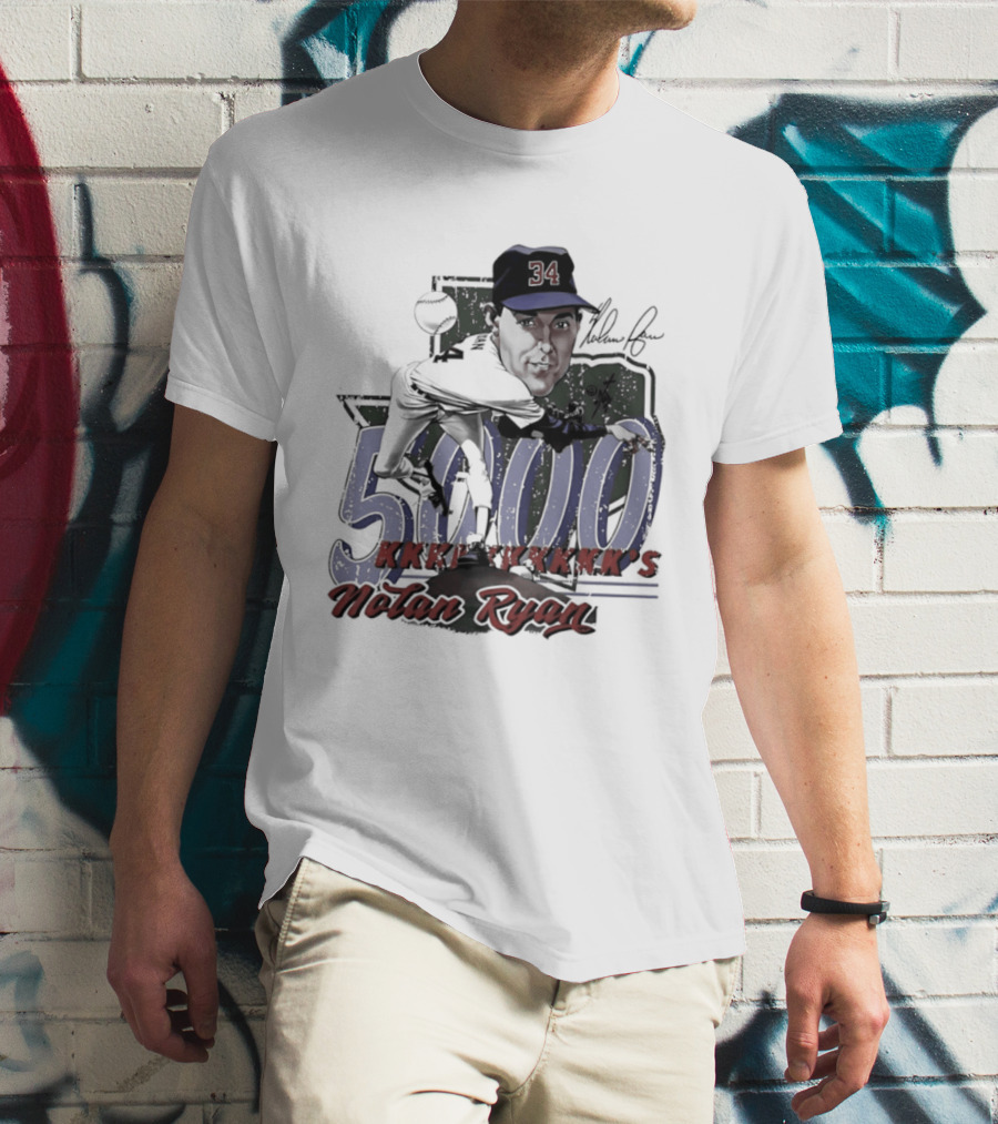 Nolan Ryan 5000 Strikeouts Texas Rangers Bruce Stark T-Shirt