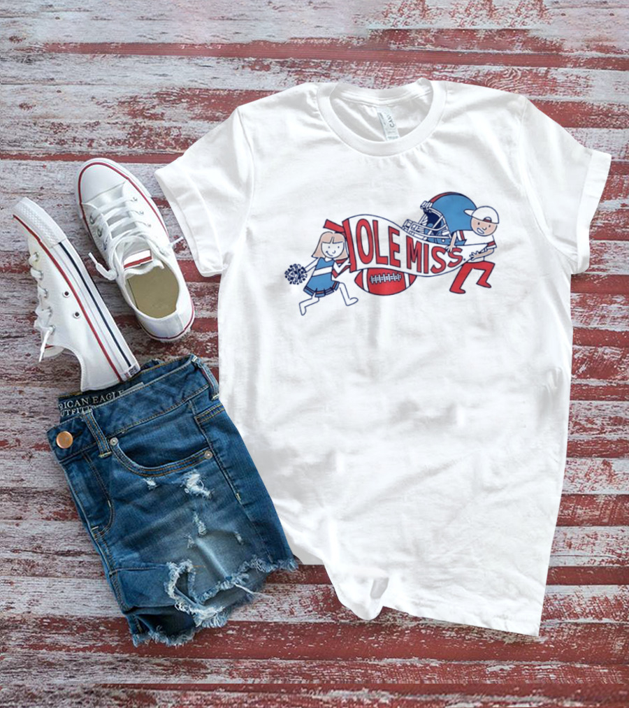 Ole Miss Rebels Football Run With Cheerleader T-Shirt