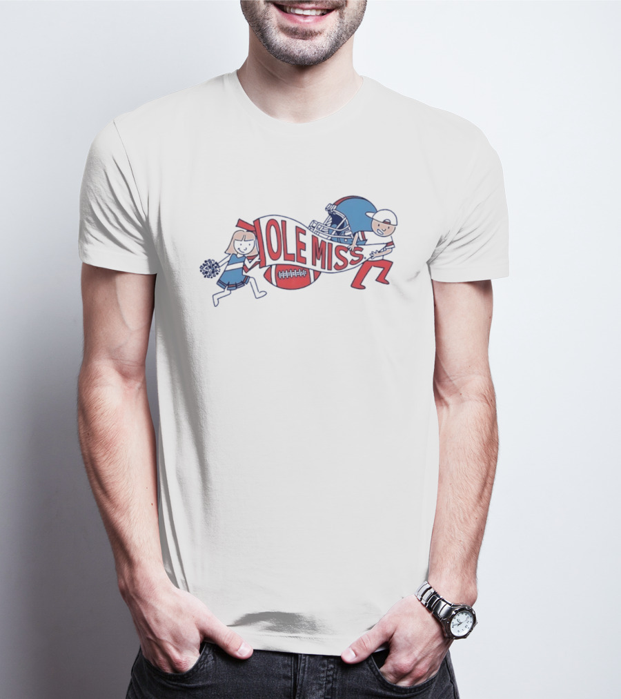 Ole Miss Rebels Football Run With Cheerleader T-Shirt