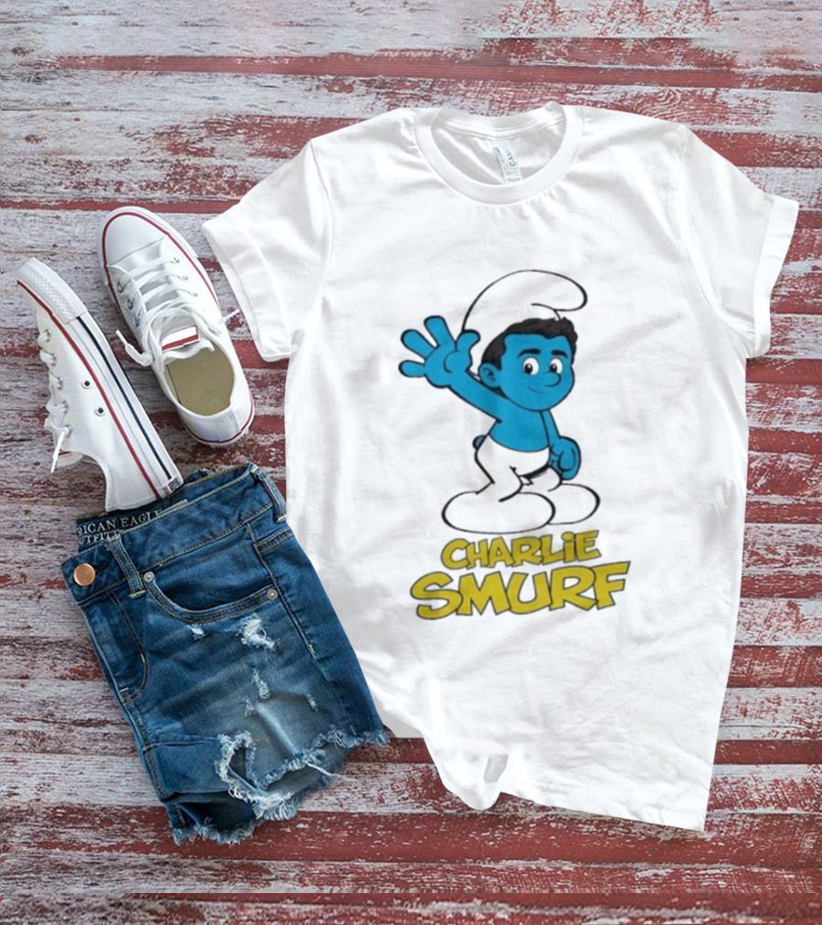 Charlie Smurf Collaboration With Smurfs And Charlie Kirk T-Shirt