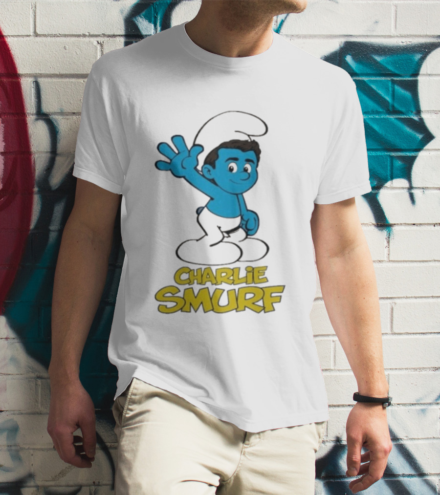 Charlie Smurf Collaboration With Smurfs And Charlie Kirk T-Shirt