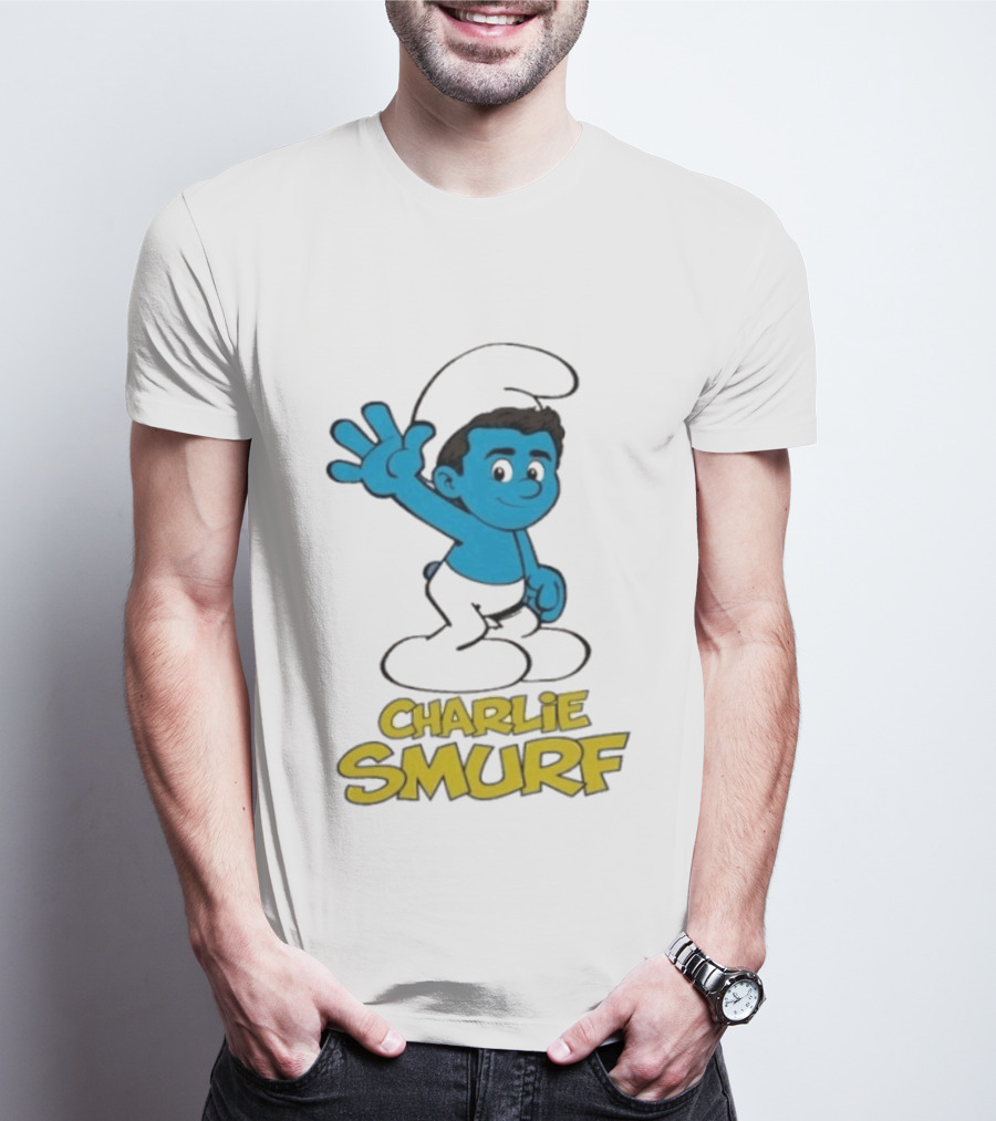 Charlie Smurf Collaboration With Smurfs And Charlie Kirk T-Shirt