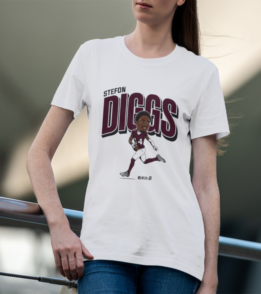 Stefon Diggs Caricature Football Art By Duna B T-Shirt