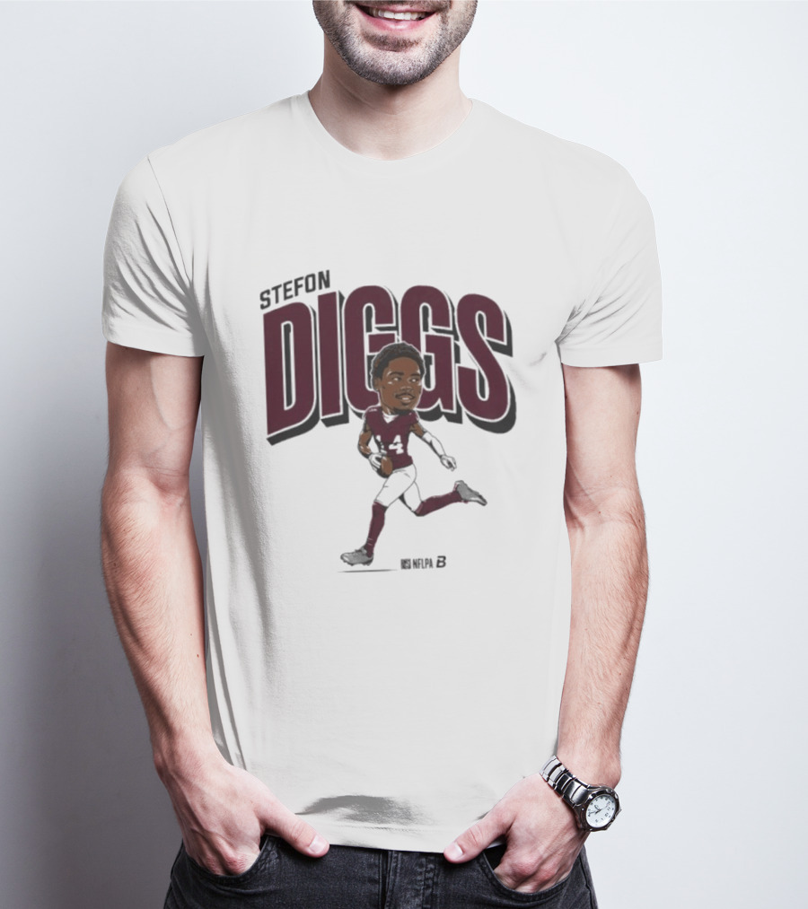 Stefon Diggs Caricature Football Art By Duna B T-Shirt