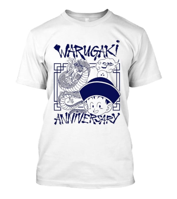 Warugaki 3th Anniversary With Dragon And Child In Blue T-Shirt