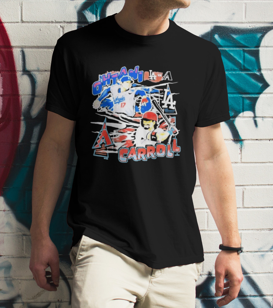 Ohtani Carroll Dodgers Angels Baseball T-Shirt