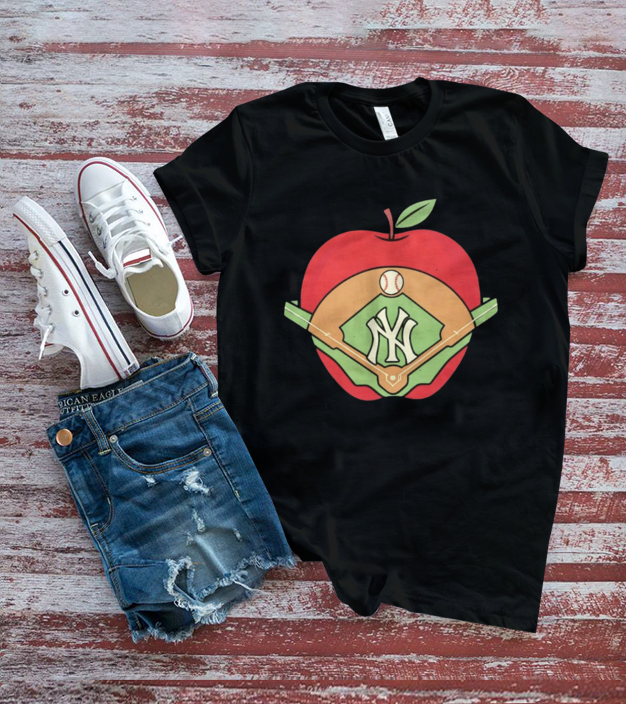 New York Yankees Baseball Apple MLB Stadium T-Shirt