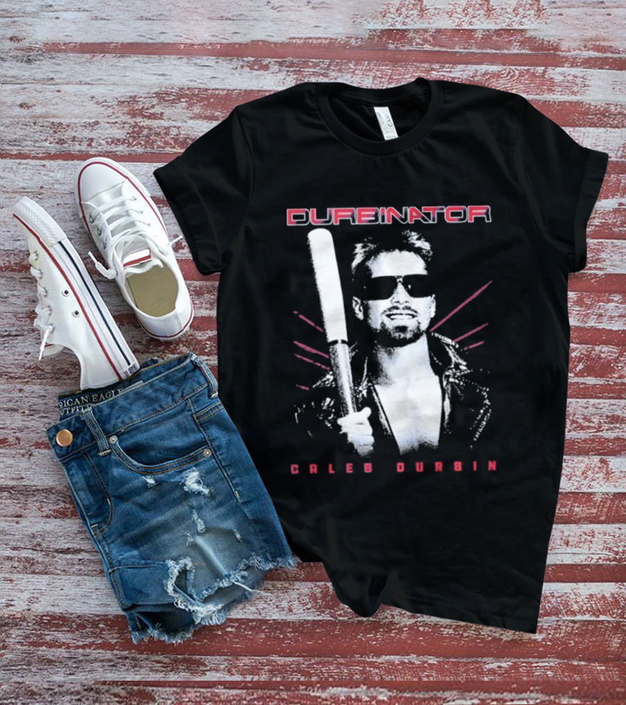 Durbinator Caleb Durbin Boston Red Sox Baseball Player With Bat T-Shirt