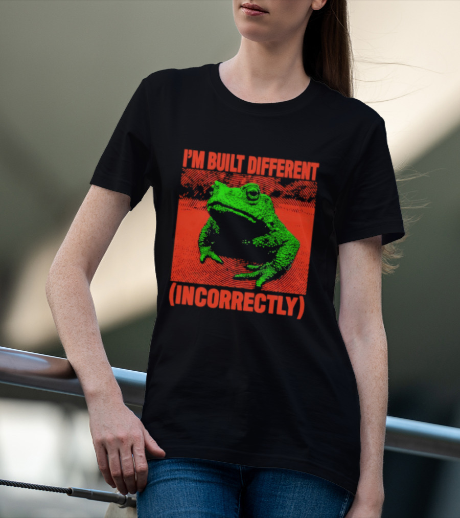 I'm Built Different Incorrectly Frog Bold Green T-Shirt