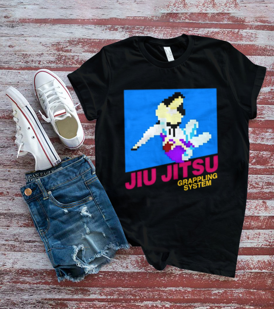 Jiu Jitsu Grappling System Retro Pixel Martial Arts BJJ T-Shirt