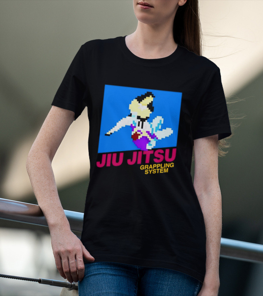 Jiu Jitsu Grappling System Retro Pixel Martial Arts BJJ T-Shirt