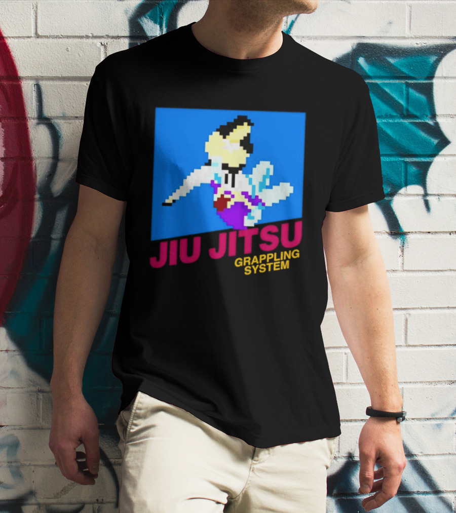 Jiu Jitsu Grappling System Retro Pixel Martial Arts BJJ T-Shirt