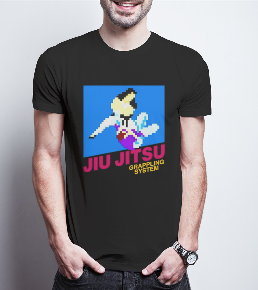 Jiu Jitsu Grappling System Retro Pixel Martial Arts BJJ T-Shirt