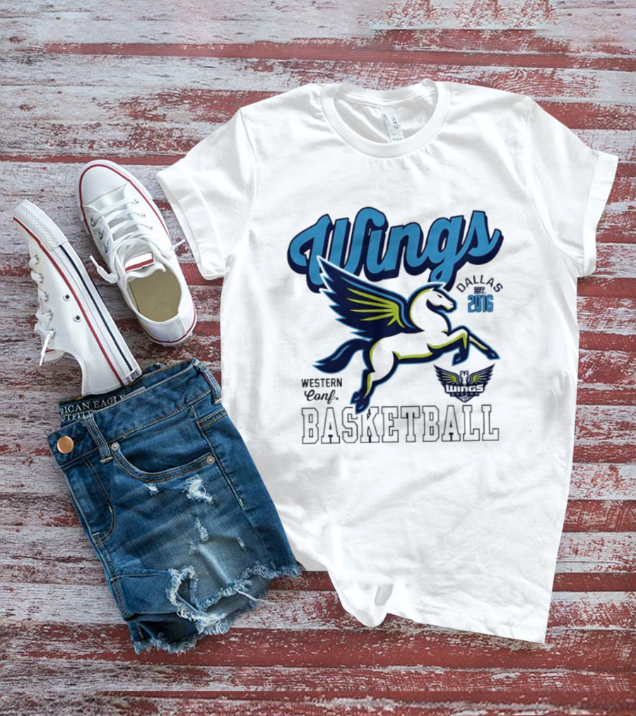 Wings Dallas 2016 Western Conf Basketball Mitchell And Ness T-Shirt
