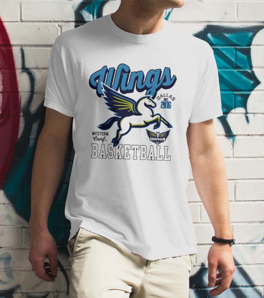 Wings Dallas 2016 Western Conf Basketball Mitchell And Ness T-Shirt
