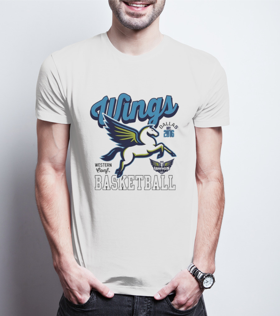 Wings Dallas 2016 Western Conf Basketball Mitchell And Ness T-Shirt
