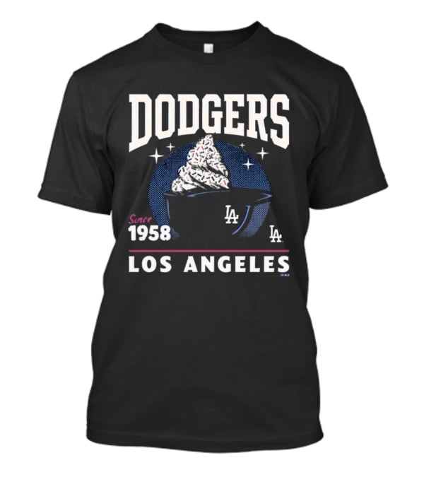 Dodgers Los Angeles Since 1958 Ice Cream LA T-Shirt