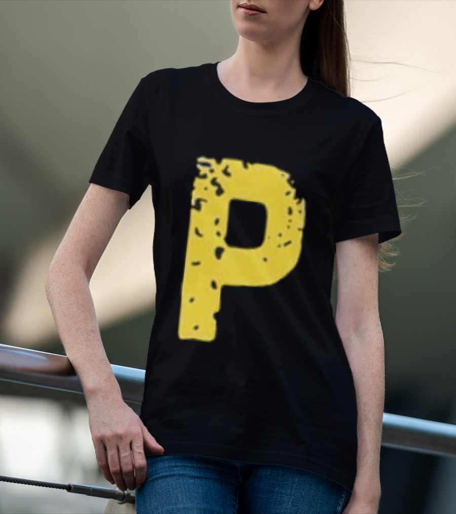 2026 Pirates IUP Night Yellow Pirate Letter P T-Shirt
