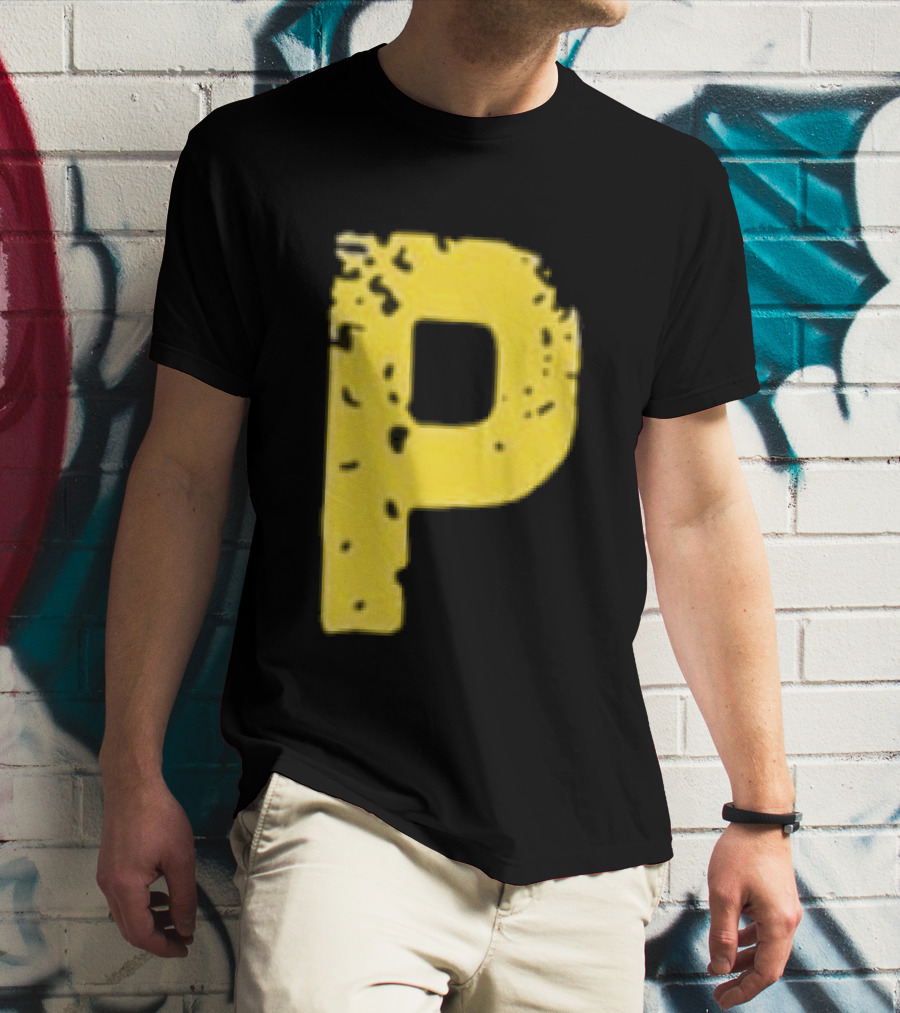 2026 Pirates IUP Night Yellow Pirate Letter P T-Shirt