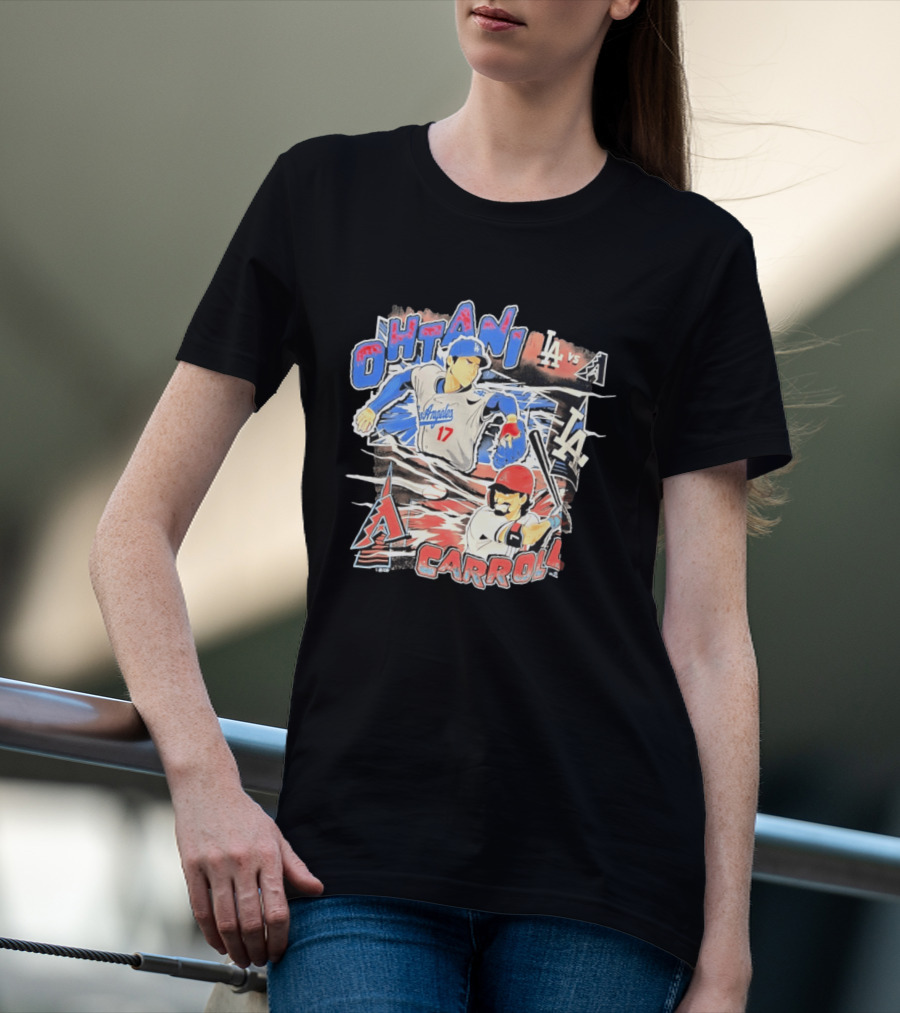 Ohtani Vs Carroll Anime Comic LA Vs Arizona T-Shirt