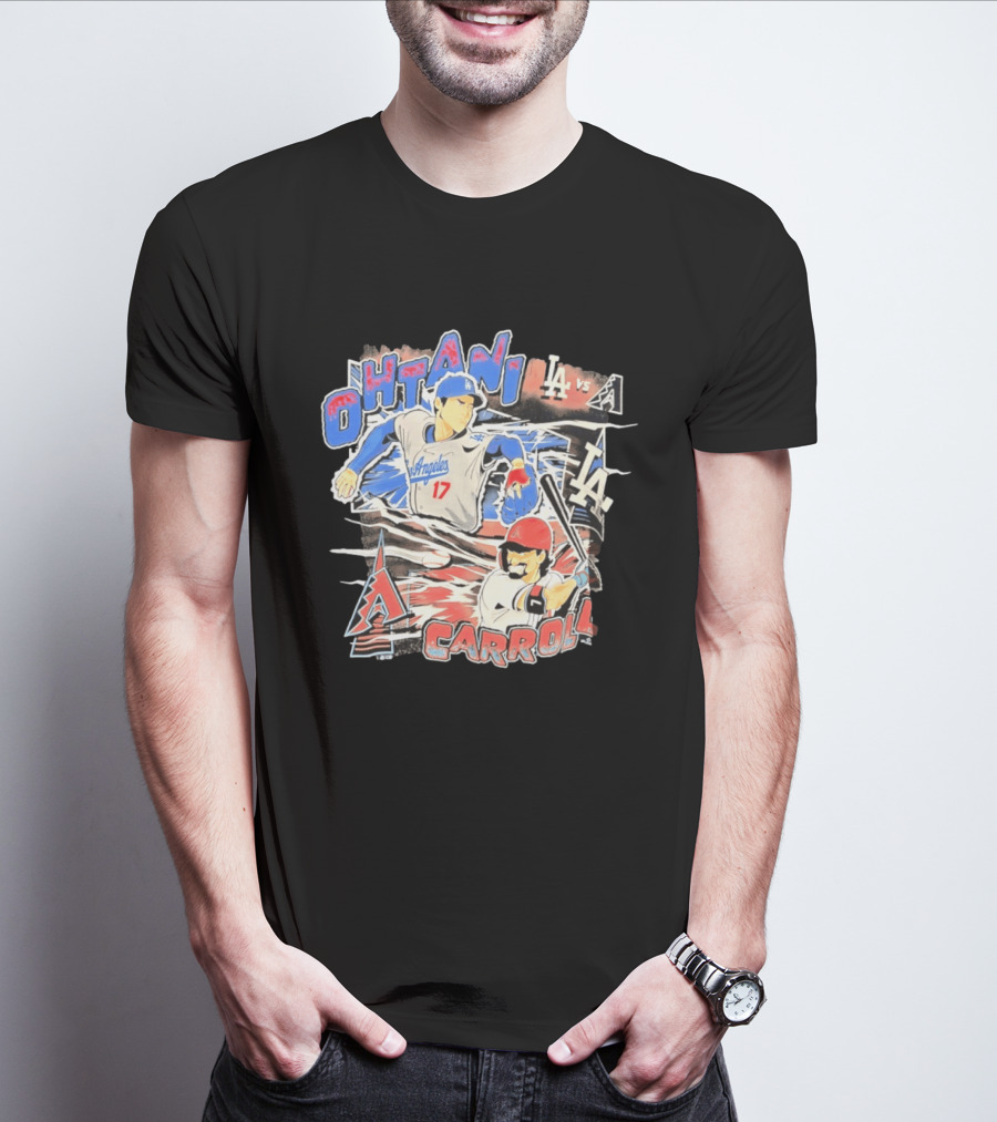 Ohtani Vs Carroll Anime Comic LA Vs Arizona T-Shirt